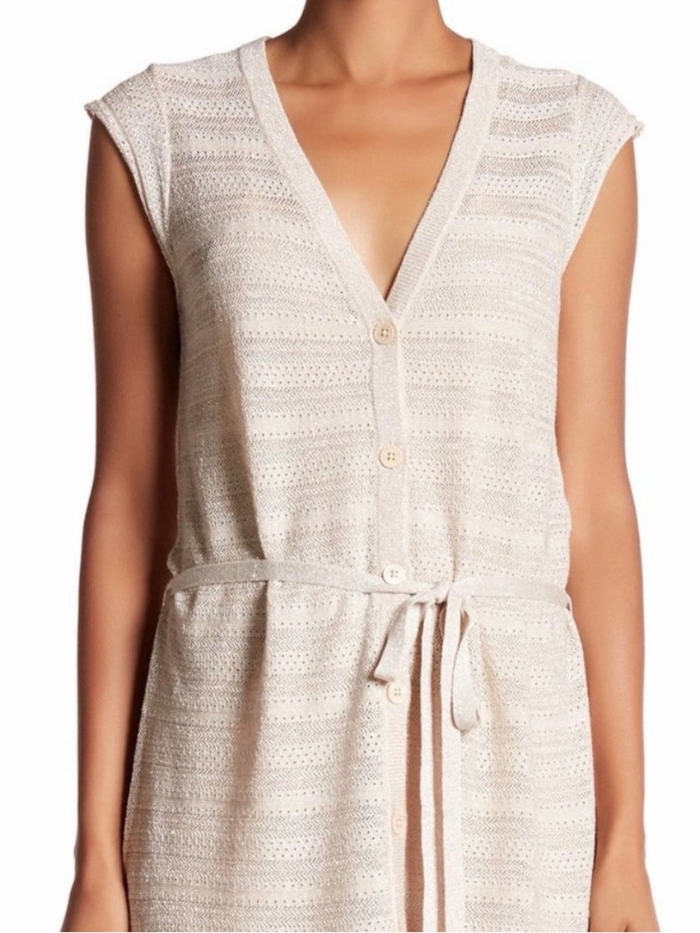 New Zadig & Voltaire Beige Crochet Knit Dress or Cover up